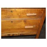 Antique Wooden Two-Drawer Dresser
