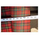 Vintage Plaid Armchair with Matching Ottoman