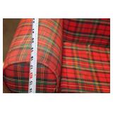 Vintage Plaid Armchair with Matching Ottoman