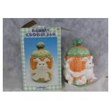 Charming Rabbit Cookie Jar with Carrot Design