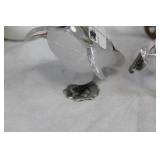 Set of Christmas Themed Dinnerware and Decor with Reindeer Ornament