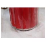 Set of Christmas Themed Dinnerware and Decor with Reindeer Ornament