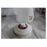 Set of Christmas Themed Dinnerware and Decor with Reindeer Ornament