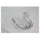 Set of 2 Duncan Miller Crystal Swan Dishes