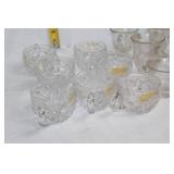 Collection of 14 Vintage Glass Punch Cups with Ornate Handles