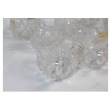 Collection of 14 Vintage Glass Punch Cups with Ornate Handles