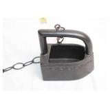 Vintage Cast Iron Sad Iron with Chain