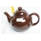 Brown Ceramic Teapot with 2 Matching Cups