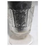 Vintage Pressed Glass Punch Bowl Set with 8 Matching Cups