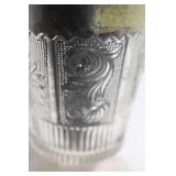 Vintage Pressed Glass Punch Bowl Set with 8 Matching Cups