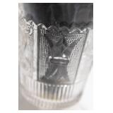 Vintage Pressed Glass Punch Bowl Set with 8 Matching Cups