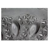 Set of 4 Vintage Glass Serving Plates