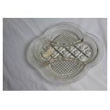 Set of 4 Vintage Glass Serving Plates