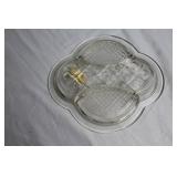 Set of 4 Vintage Glass Serving Plates