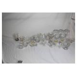 Collection of 23 Vintage Glass Cups and Goblets
