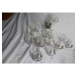 Collection of 23 Vintage Glass Cups and Goblets