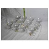 Set of 12 Clear Glass Dessert Cups with Swirl Design