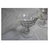 Set of 12 Clear Glass Dessert Cups with Swirl Design