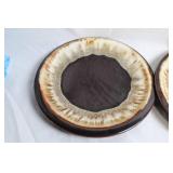 Set of 7 Pfaltzgraff Brown Drip Stoneware Plates