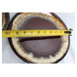 Set of 7 Pfaltzgraff Brown Drip Stoneware Plates