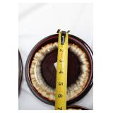 Set of 7 Pfaltzgraff Brown Drip Stoneware Plates