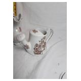 Set of 3 Vintage Pitchers: Hand-Painted, Floral, and Ironstone