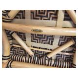 Palecek Bamboo Rattan Wicker Bar Stools (Three)