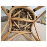 Palecek Bamboo Rattan Wicker Bar Stools (Three)