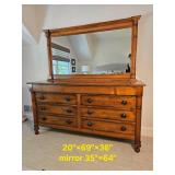 American Heritage 7 Drawer   Vanity Dresser