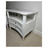 Modern Contemporary White Nightstand Pair