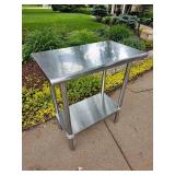 Brushed Steel Prep Table