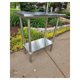 Brushed Steel Prep Table