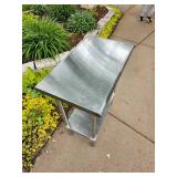 Brushed Steel Prep Table