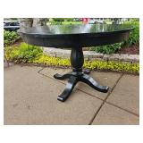 Black Enamel Pedestal Table