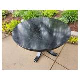 Black Enamel Pedestal Table