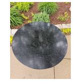 Black Enamel Pedestal Table