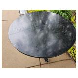 Black Enamel Pedestal Table