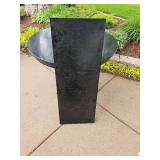 Black Enamel Pedestal Table