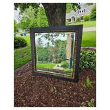 Contemporary Mantel Mirror with Gilt Floral Garlends