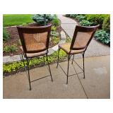 Grange Contemporary Cane Seat Barstool Pair