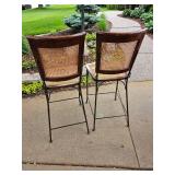 Grange Contemporary Cane Seat Barstool Pair