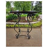 Contemporary Scrolled Iron Base Parlor Table
