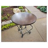 Contemporary Scrolled Iron Base Parlor Table