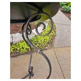 Contemporary Scrolled Iron Base Parlor Table