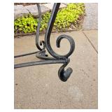 Contemporary Scrolled Iron Base Parlor Table