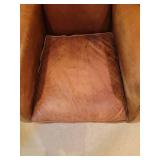 William Alan Brown Leather Club Chair, b