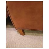 William Alan Brown Leather Club Chair, b