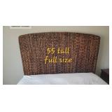 Pottery Barn Mocha Raffia Full Headboard