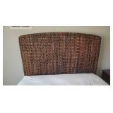 Pottery Barn Mocha Raffia Full Headboard