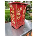 Oriental Red Jewelry Box Armoire